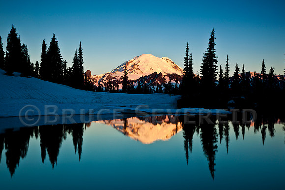 Mt Rainier, mountain, lake, reflection, Upper Tipsoo, Mt Rainier NP, Mt Rainier National Park, sunrise